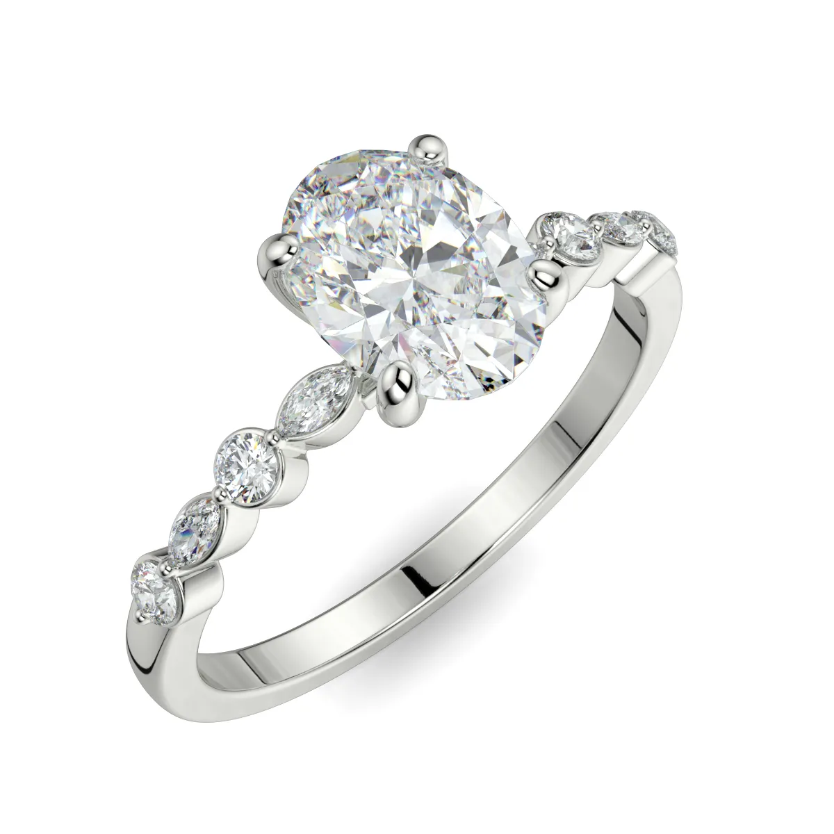 5512247 Oval Filigree Engagement Ring 