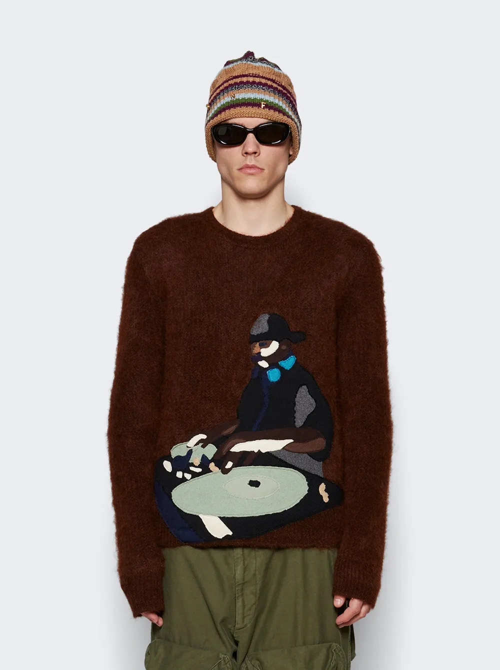 Amiri   Turn Table Sweater Brown 