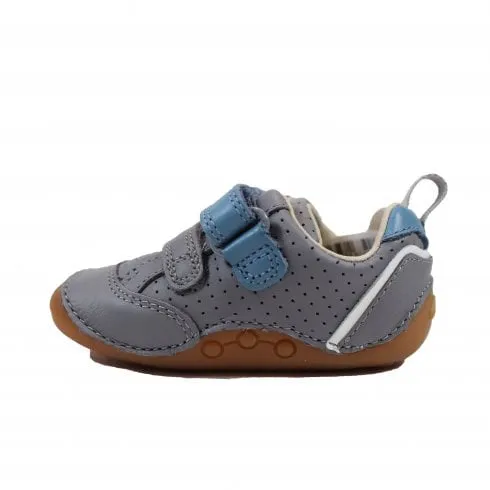 Clarks Tiny Sky Toddler | Grey Leather |Childrens Pre Walker Shoes