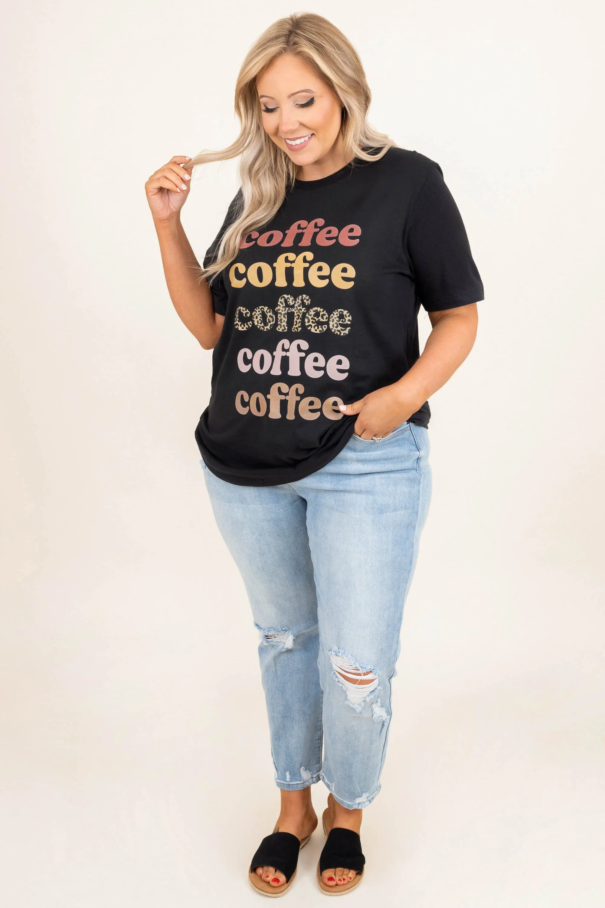 Coffee Lover Tee, Vintage Black