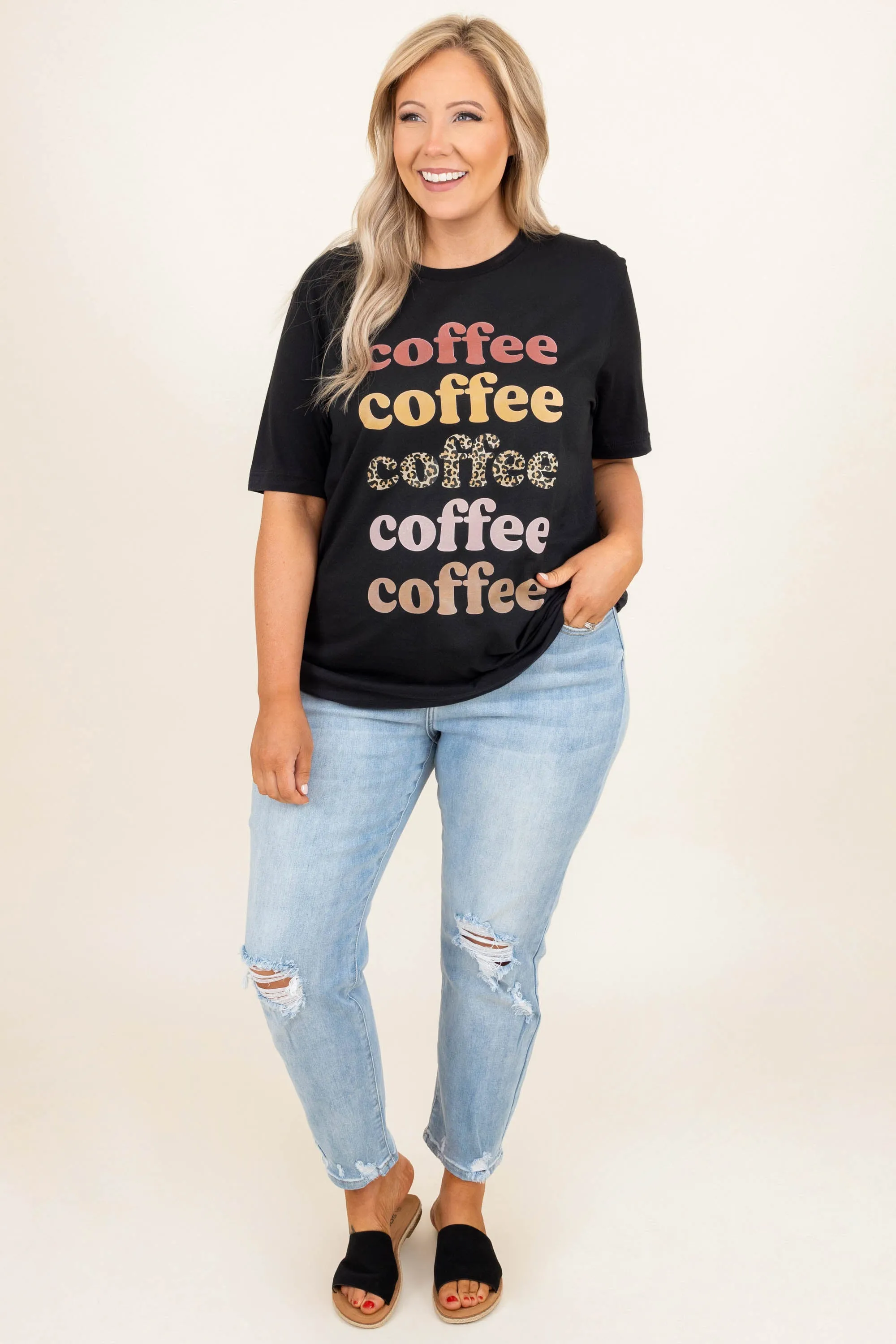 Coffee Lover Tee, Vintage Black