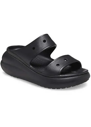 Crocs Black Classic Crush Sandals | Grattan