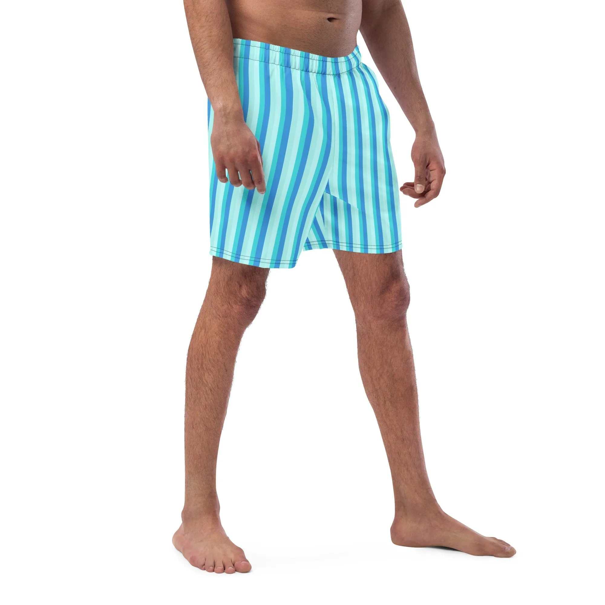 ECO MEN'S SWIM SHORTS - BLUE STRIPES