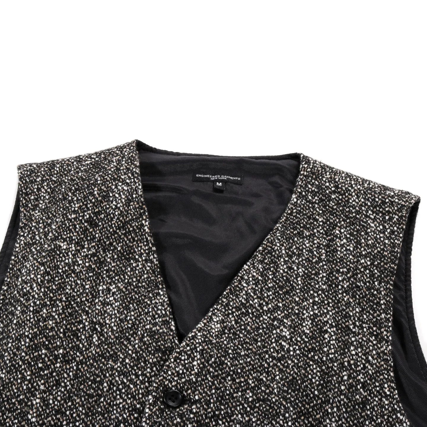 ENGINEERED GARMENTS ODD VEST BROWN / BLACK WOOL HOMESPUN