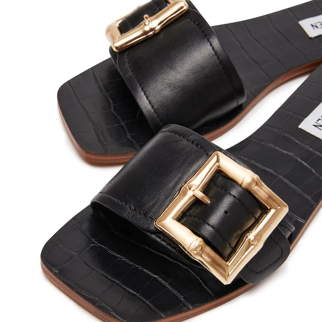 Farrah Sandals BLACK LEATHER