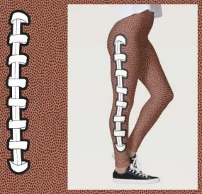 Football Laces Print Soft Leggings