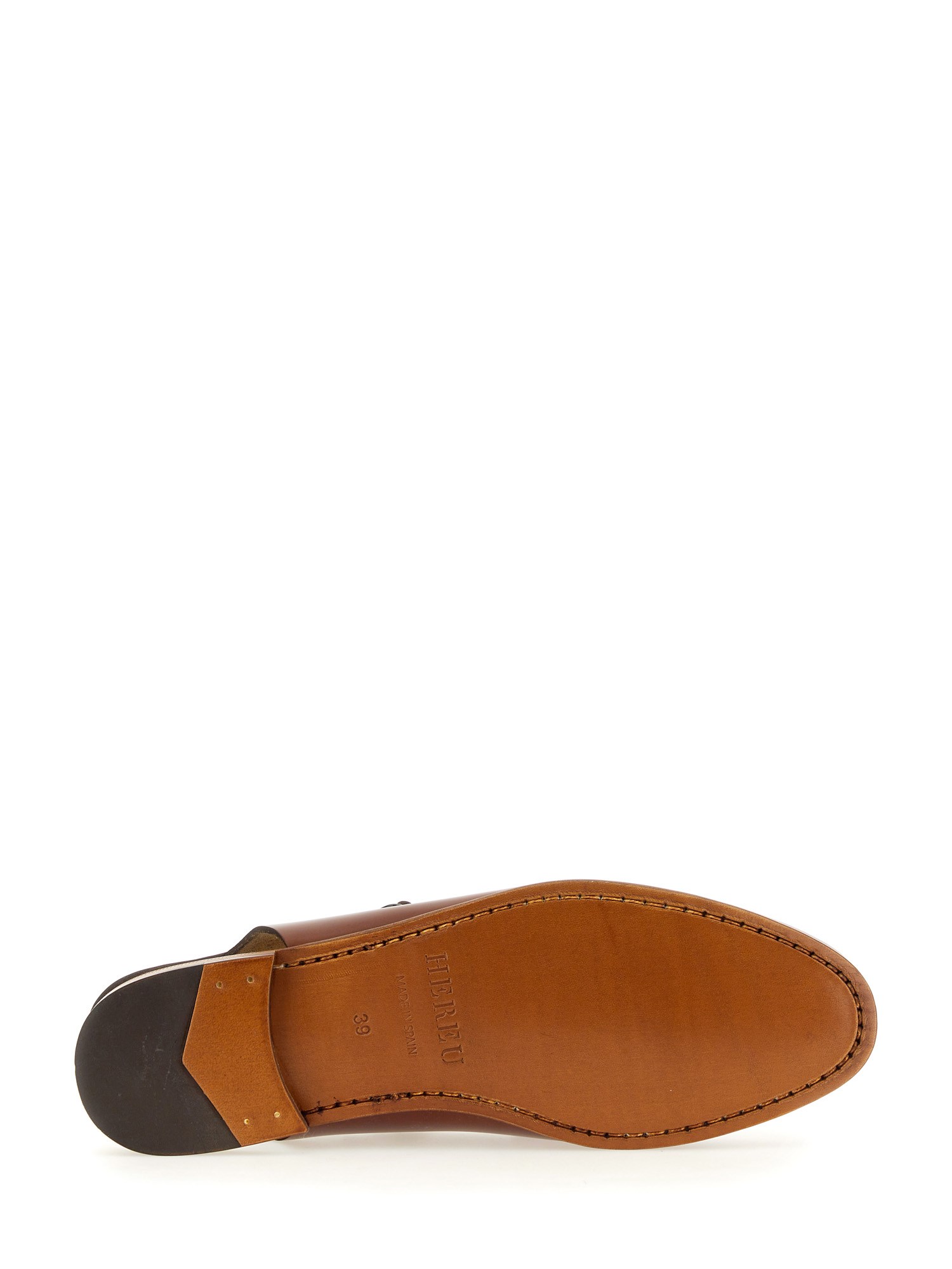 HEREU    LEATHER ROQUETA T-BAR SLIGBACK LOAFER