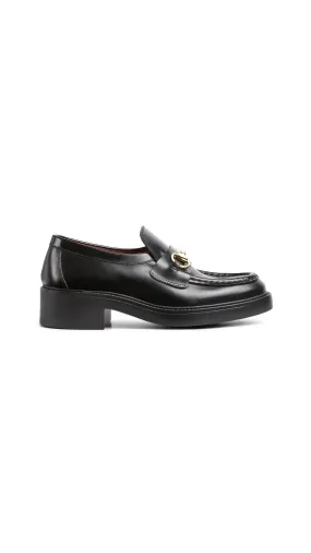 Horsebit Leather Loafer - Black