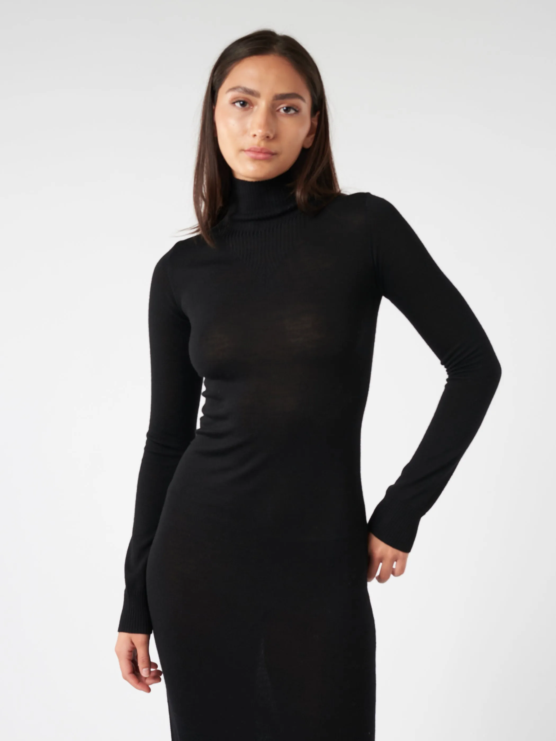 Knit Turtleneck Dress