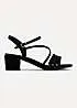 Linzi Afia Black Faux Suede Strappy Heeled Sandals