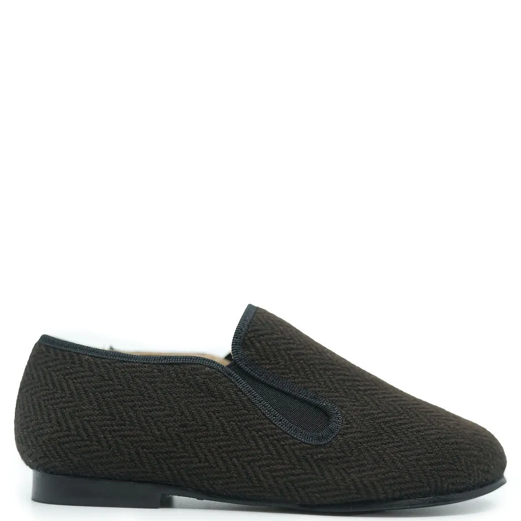 LMDI Coffee Herringbone Smoking Loafer