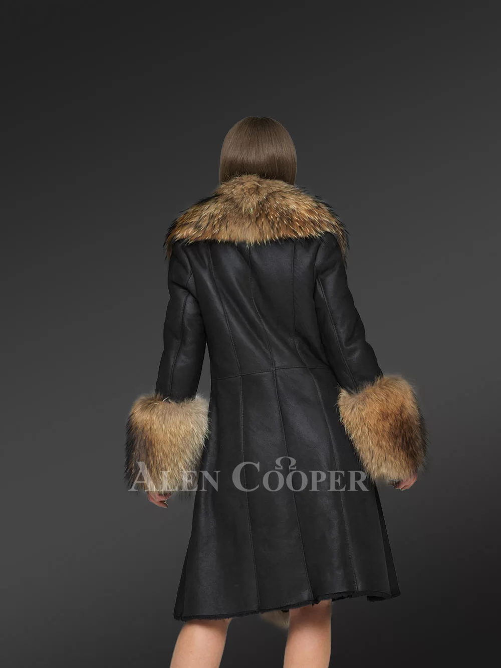 Long Sheepskin Coat for Women