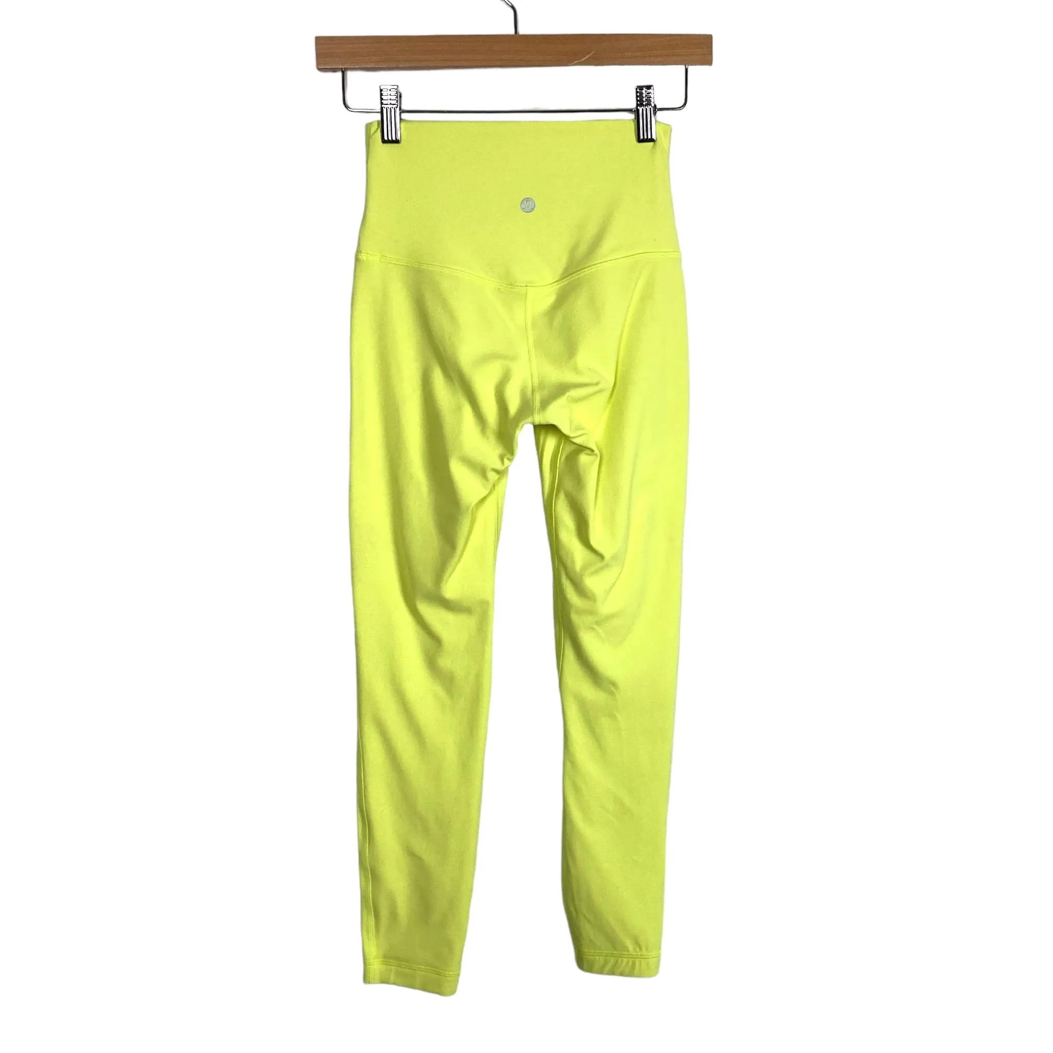 Lululemon Neon Yellow High Rise Leggings- Size 4 (Inseam 24”)