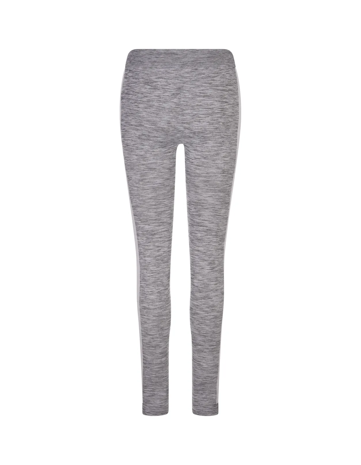 Melange Grey Sports Leggings With Logo