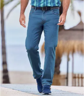 Men's Blue Regular Stretch Jeans 