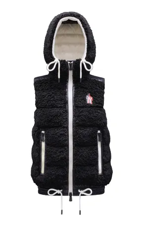 Moncler Grenoble Teddy-Fleece Hooded Vest