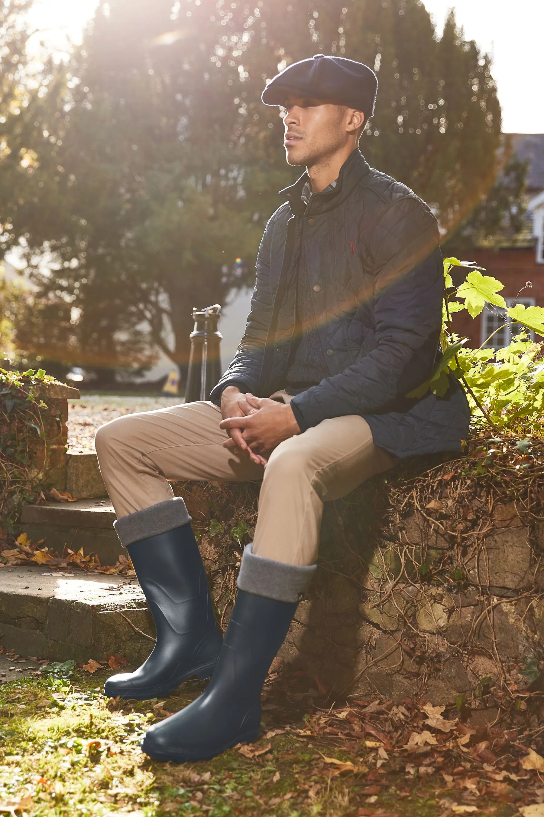 Navy Blue Wellington Boots