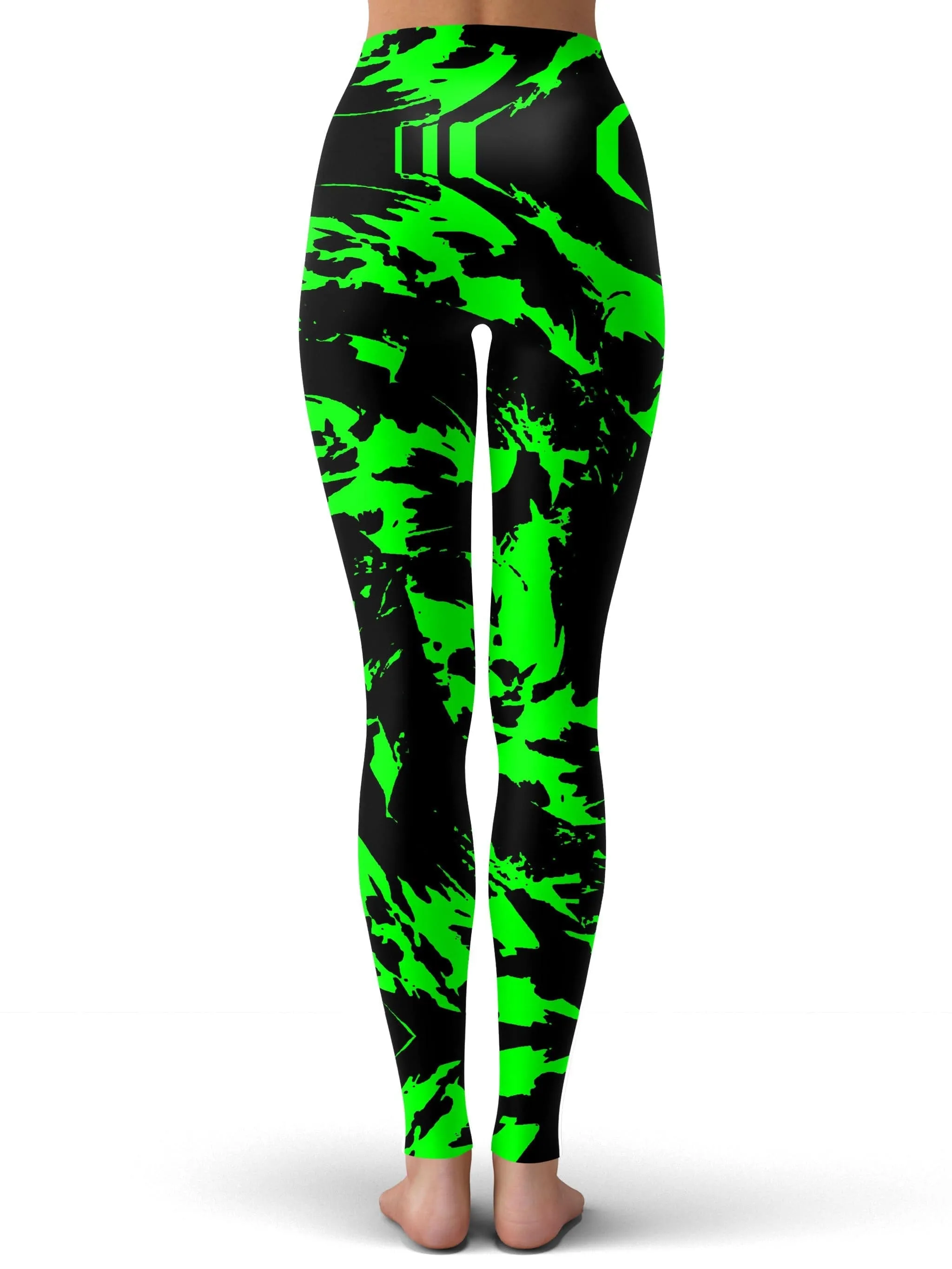 Neon Graffiti Paint Splatter Leggings