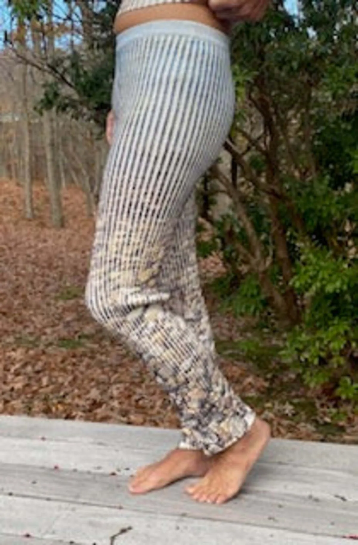 Nonna Knit Leggings - Low Tide Print