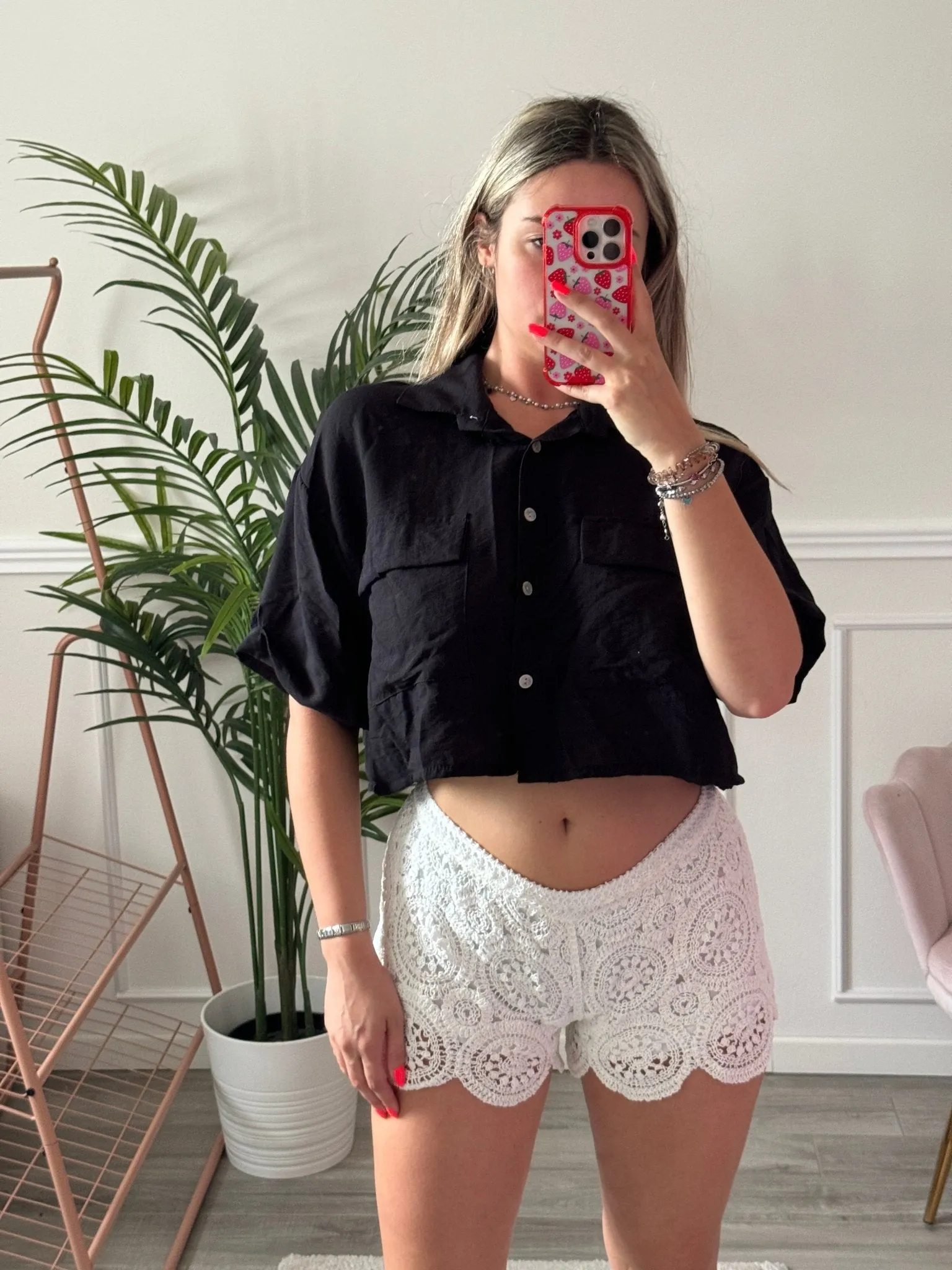 Pantaloncini shorts crochet all'uncinetto