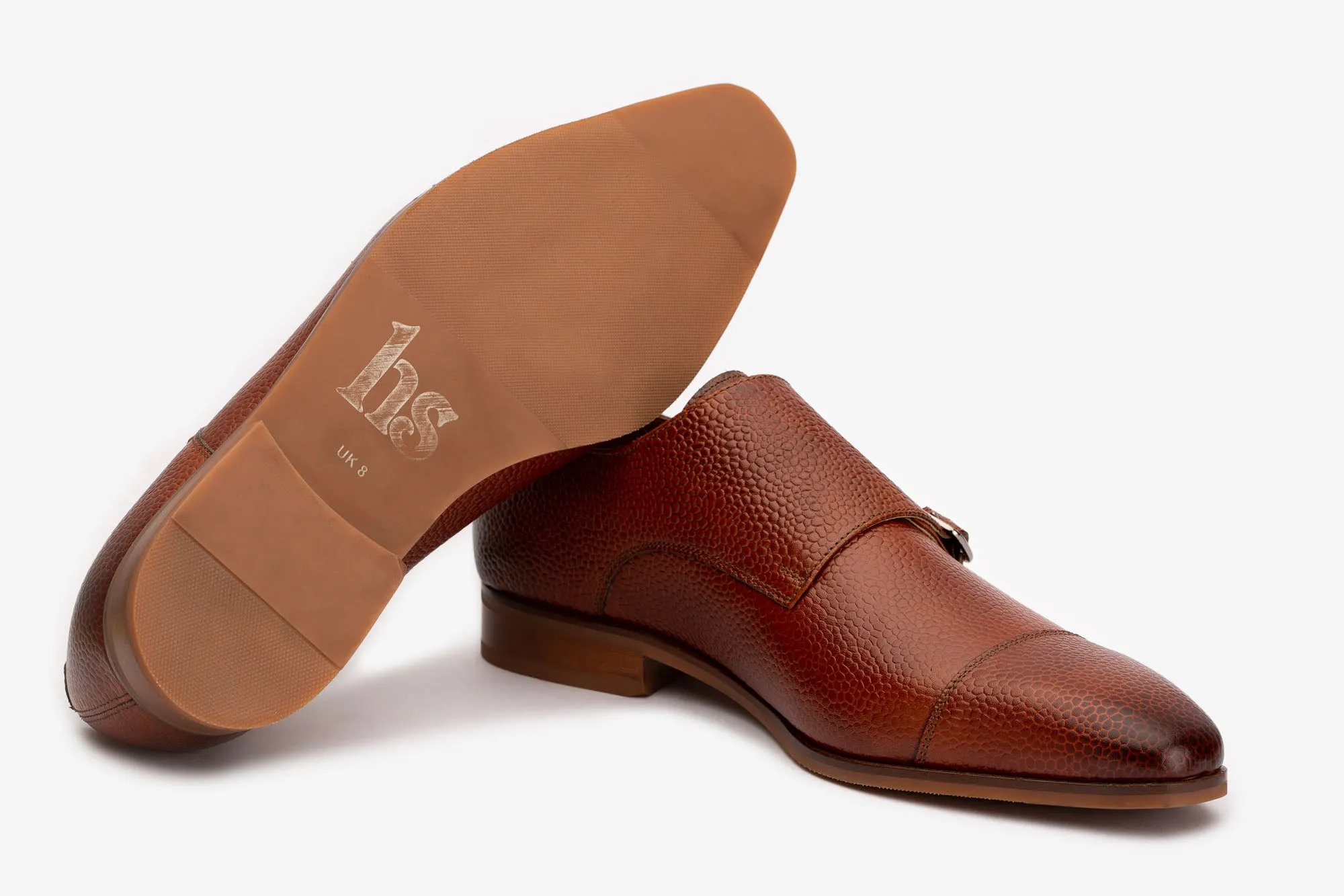 Pebble Grain Toecap Double Monk