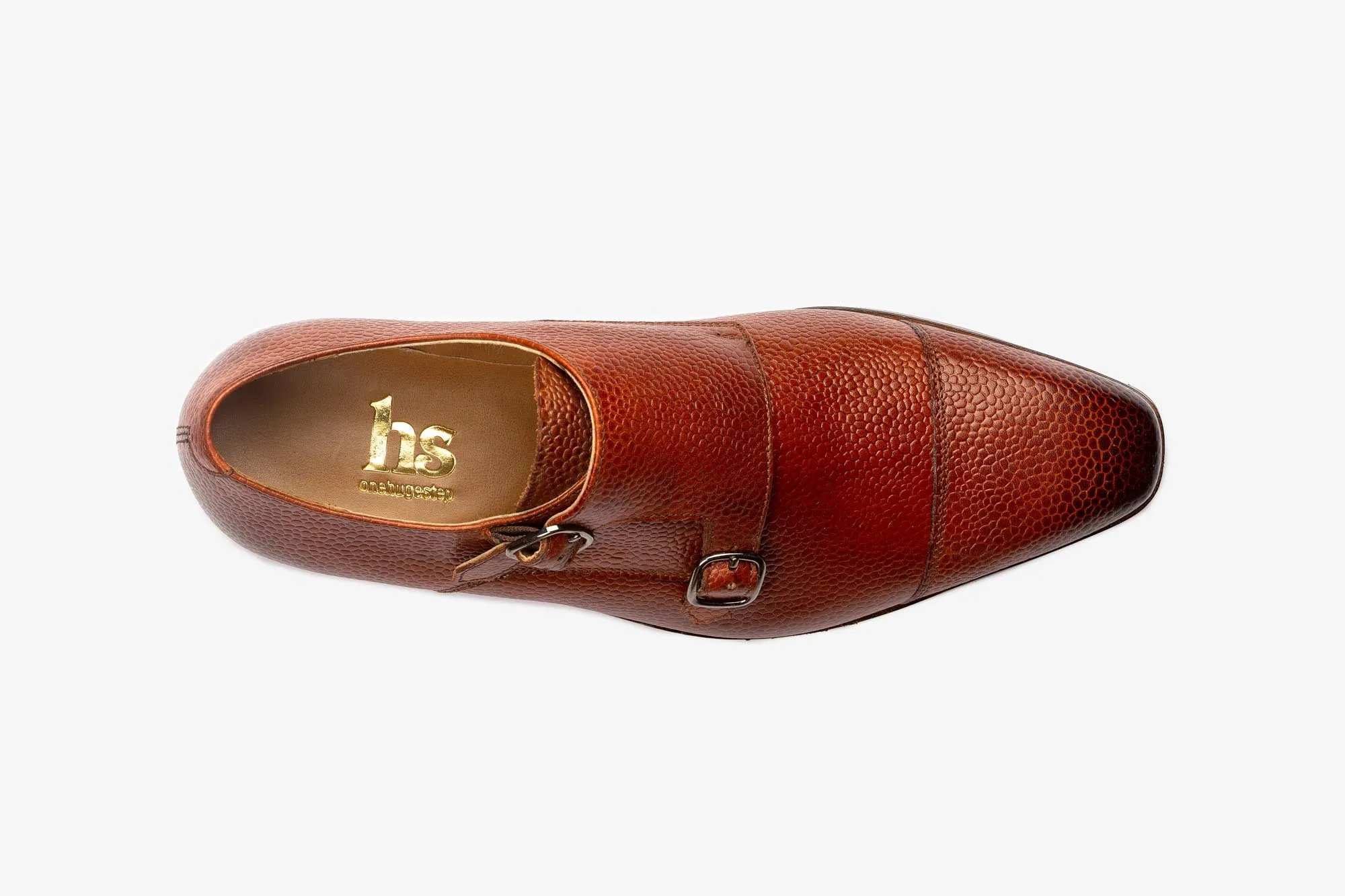 Pebble Grain Toecap Double Monk