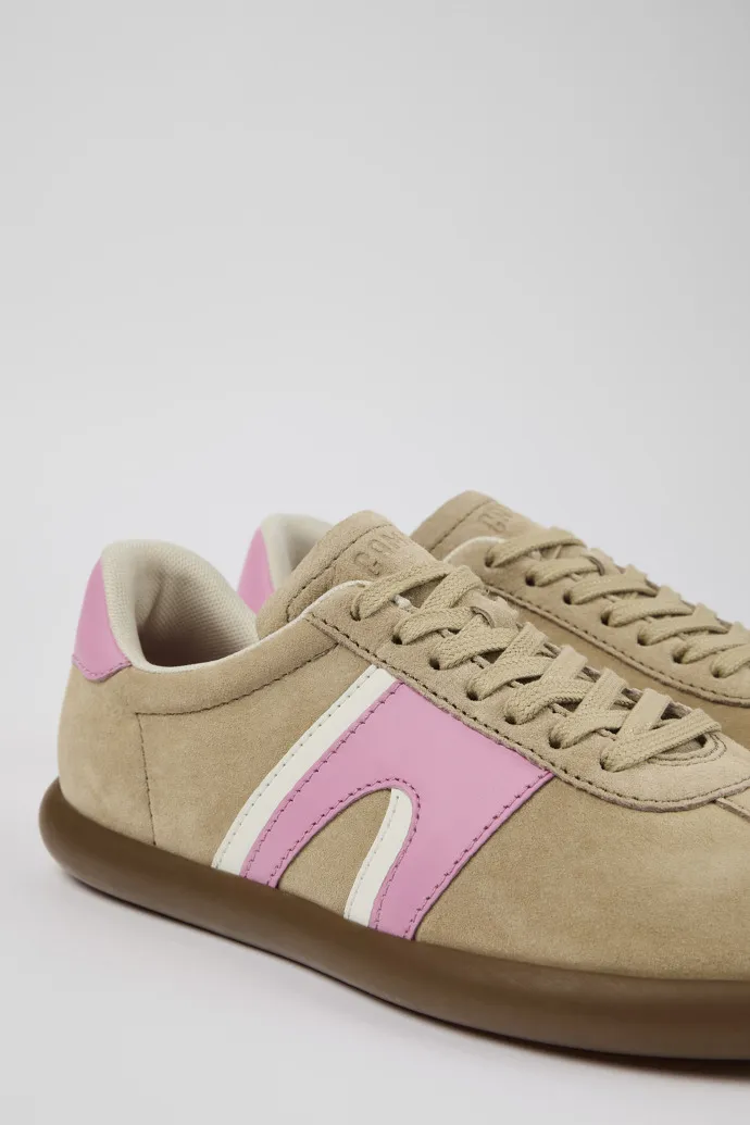 Pelotas Soller Beige Nubuck/Leather Sneaker for Women