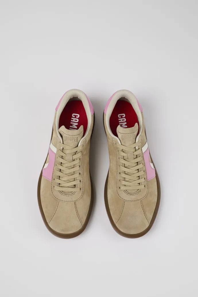 Pelotas Soller Beige Nubuck/Leather Sneaker for Women