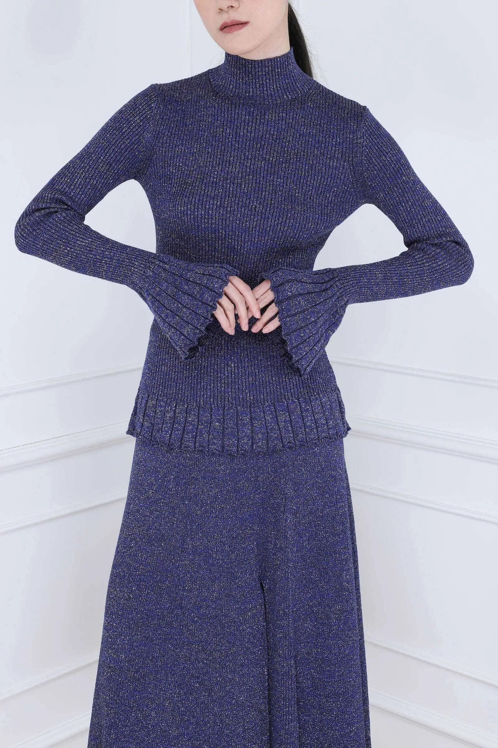 Royal Blue Avery Turtleneck Top