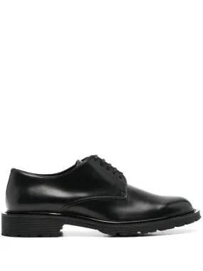 SAINT LAURENT Elegant Black Derby Dress Shoes