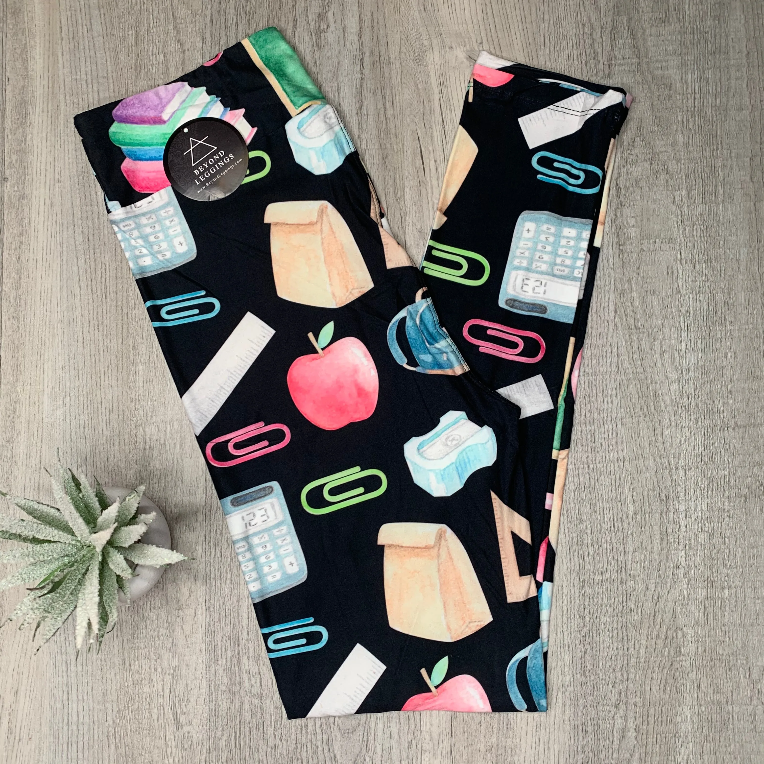 School Supplies Teacher Student Leggings