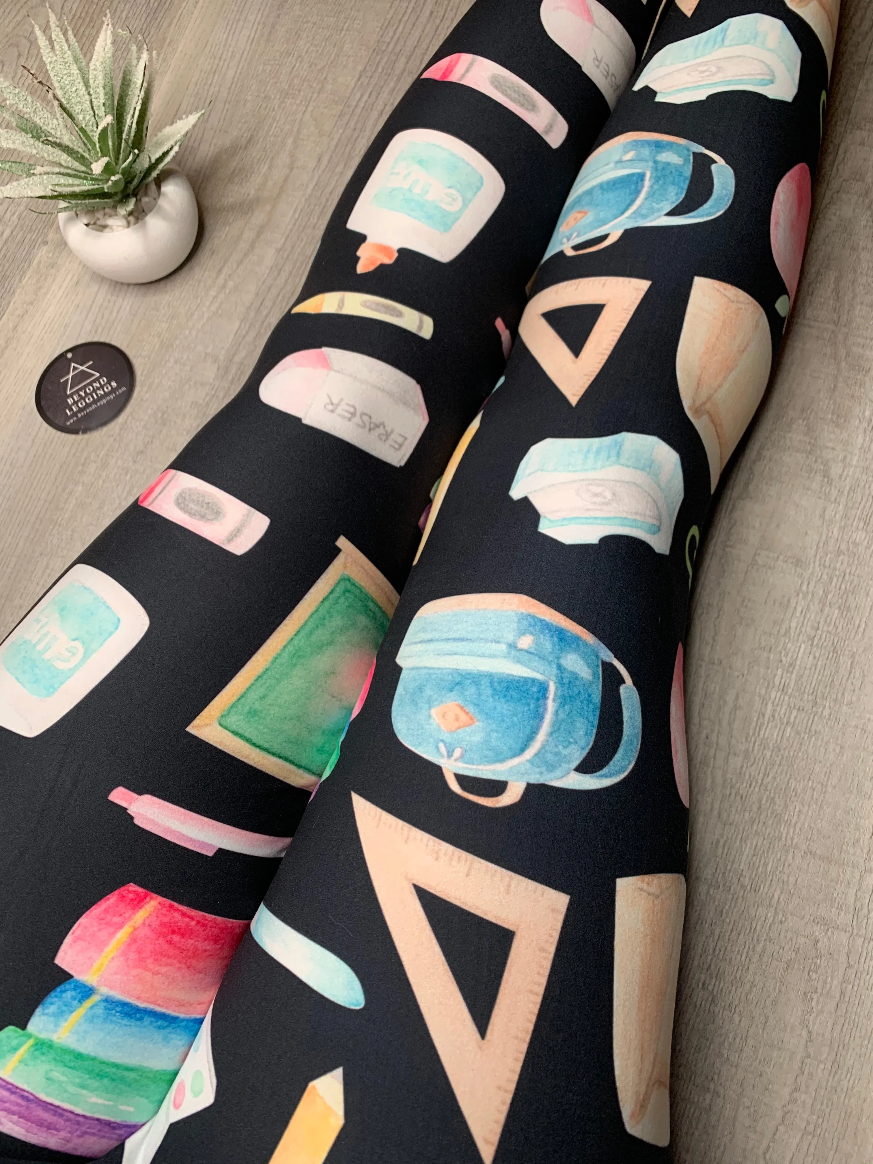 School Supplies Teacher Student Leggings