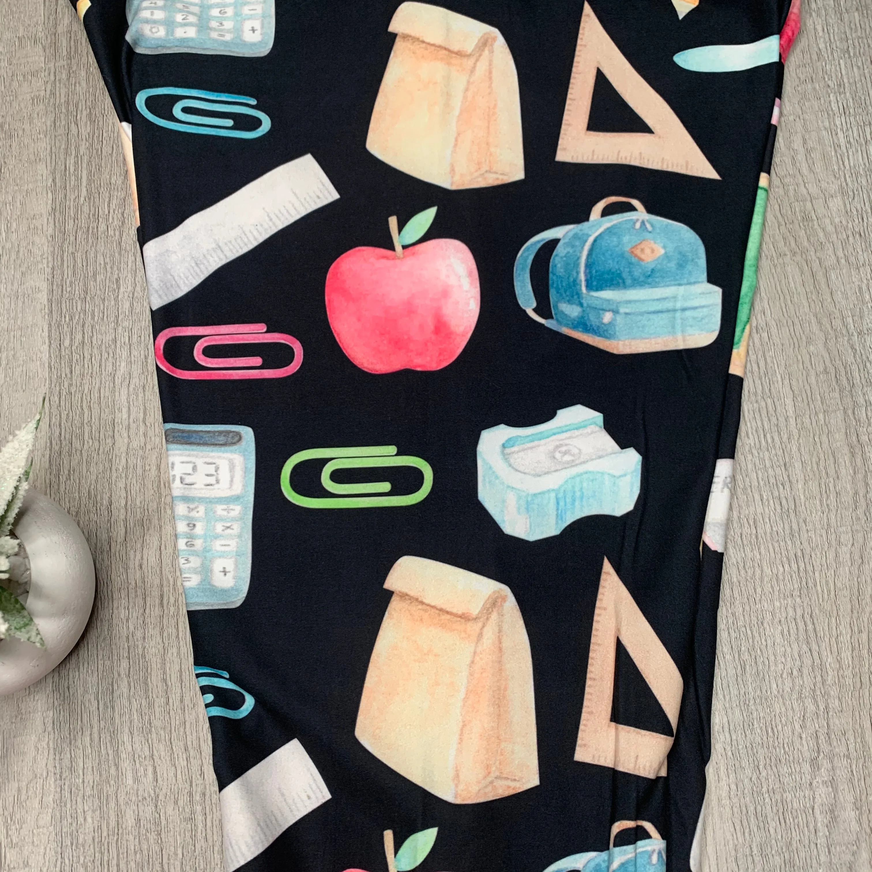 School Supplies Teacher Student Leggings