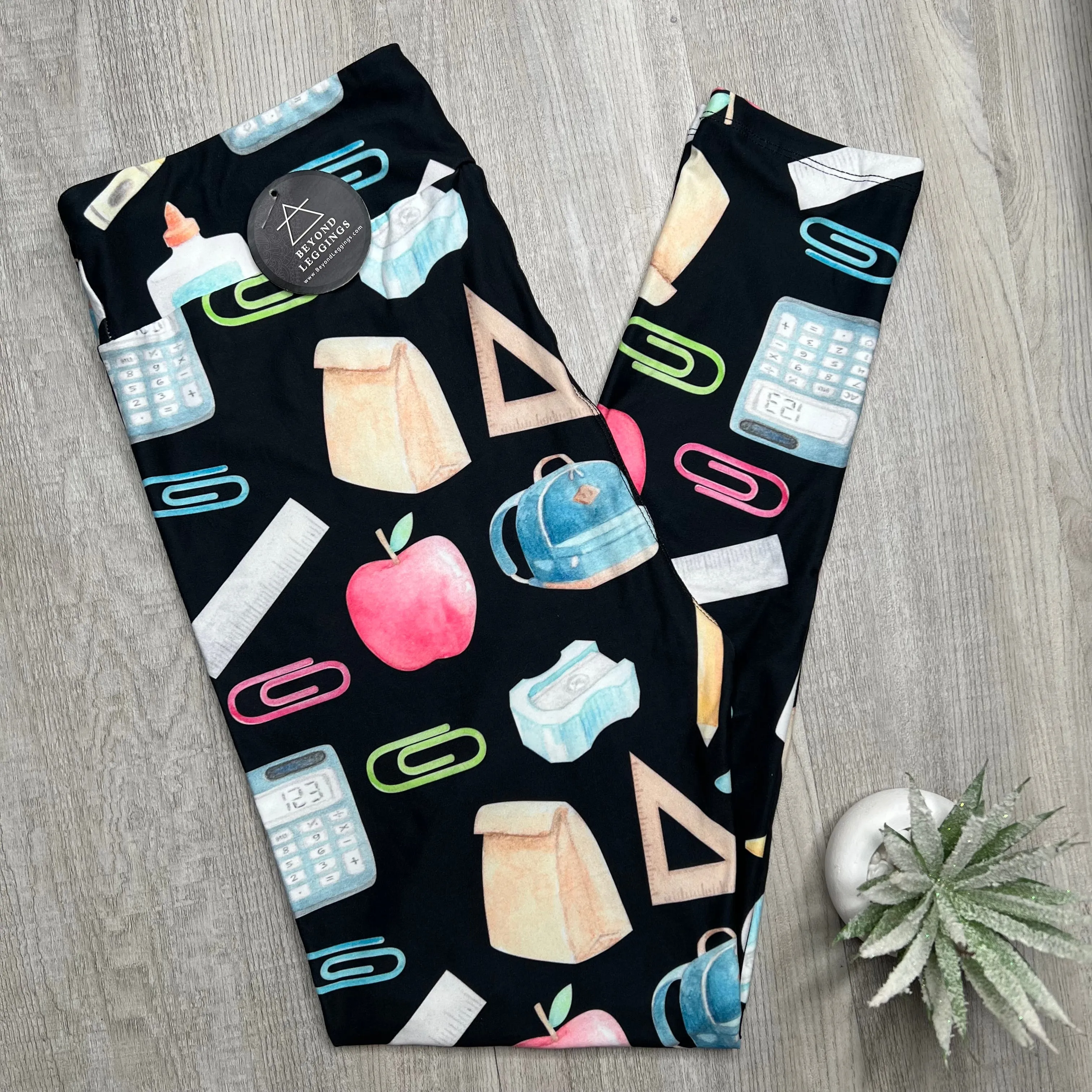 School Supplies Teacher Student Leggings