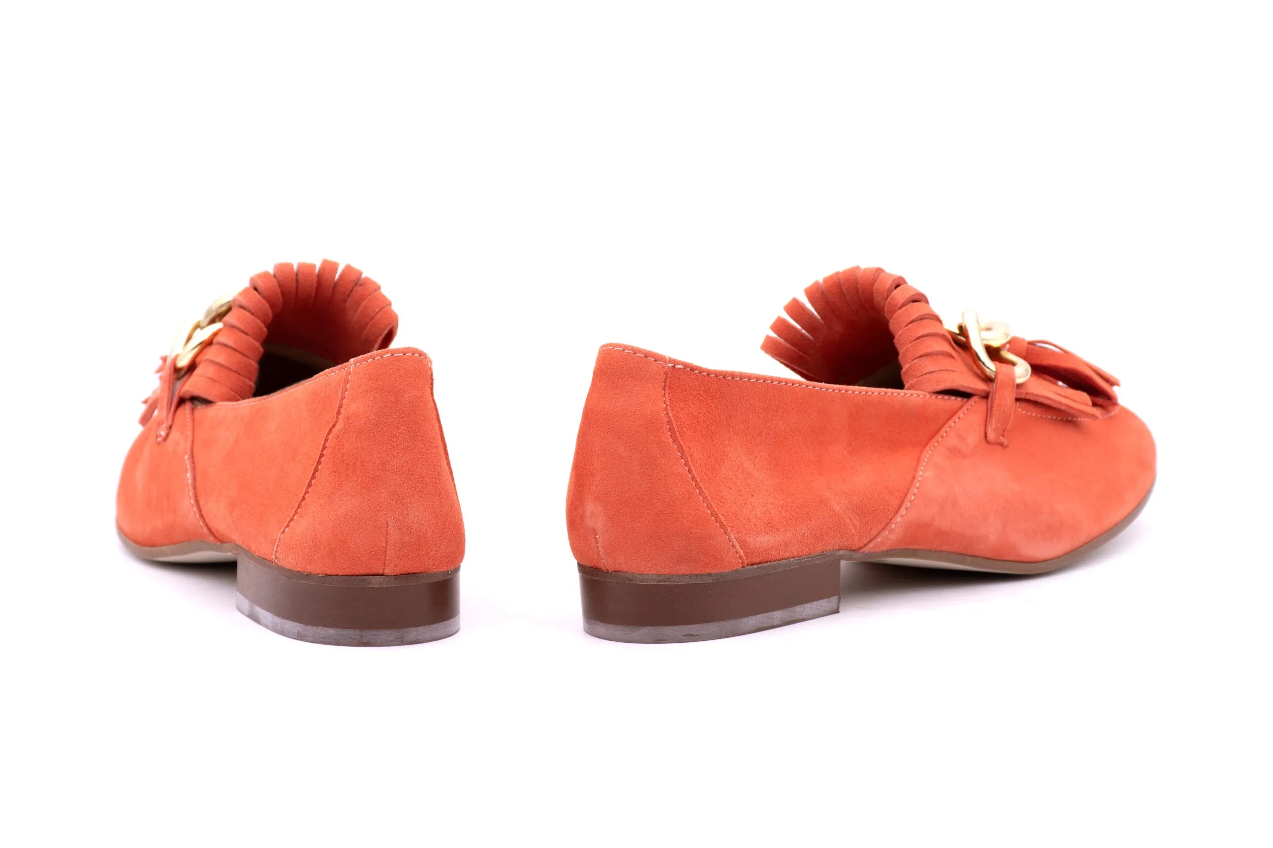 Suede Loafer with Fringes