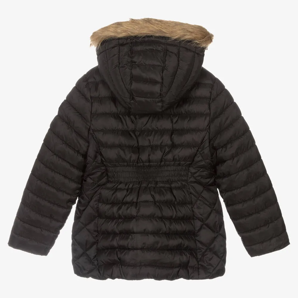 Teen Girls Black Puffer Coat