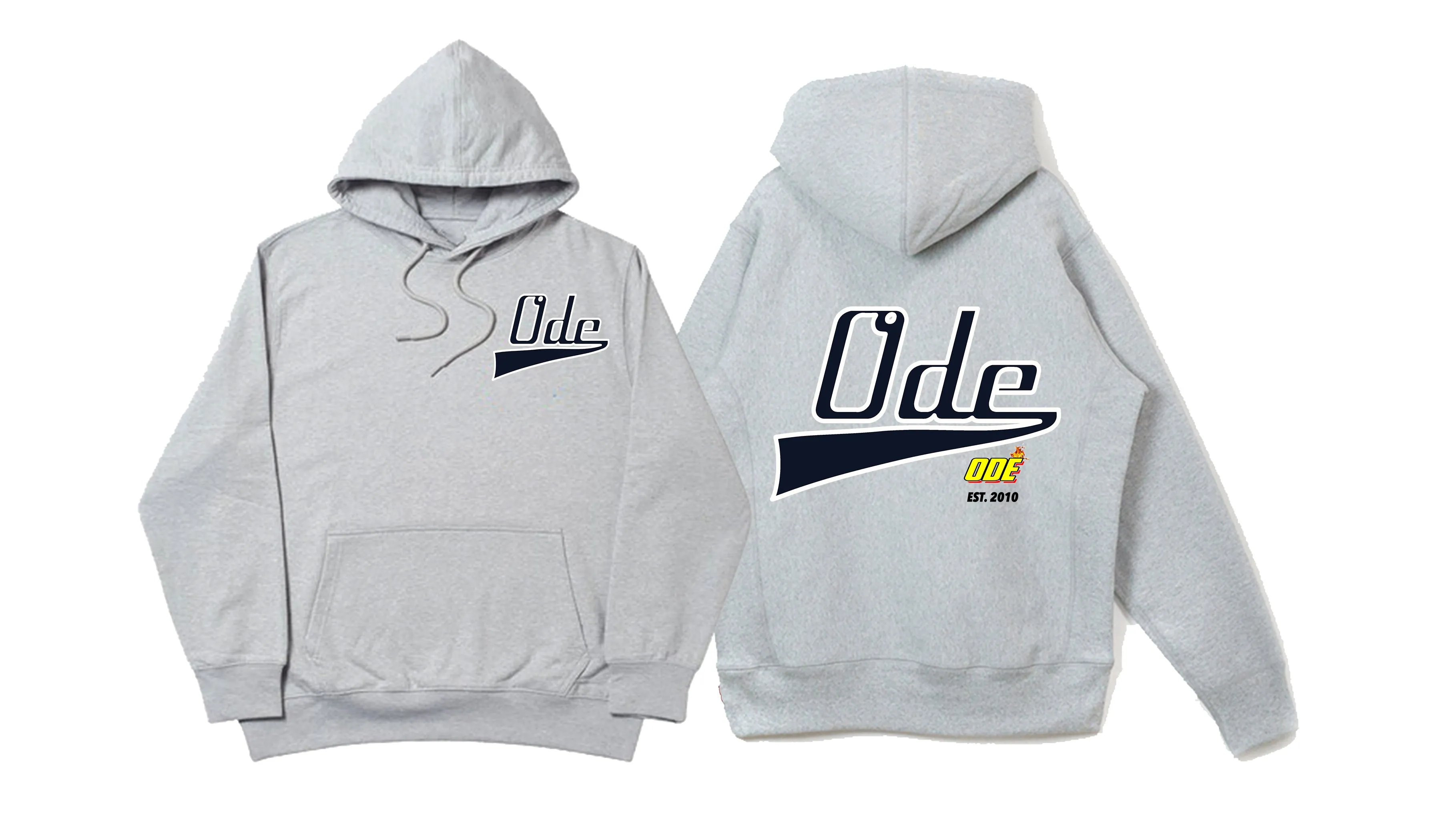 THE ODE SCRIPT FLAME Hoodie- Grey