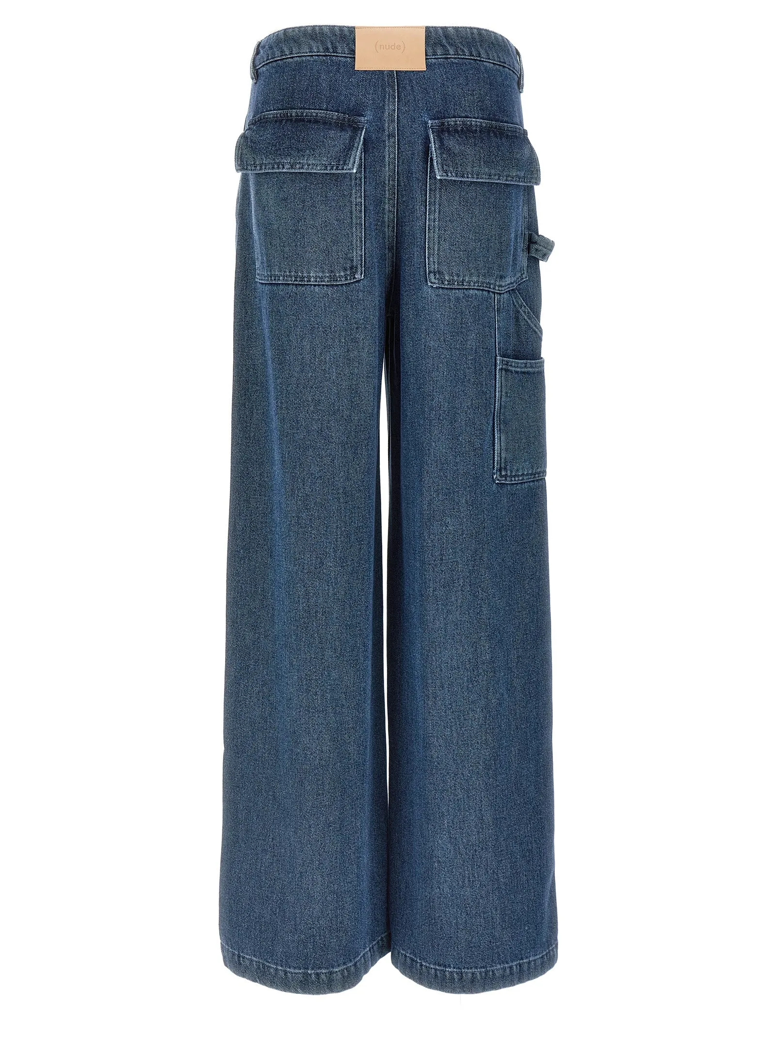 Wide Leg Lyocell Jeans Blue