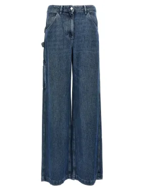 Wide Leg Lyocell Jeans Blue