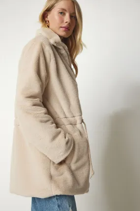 Women's Zipper Oversize Plush Coat