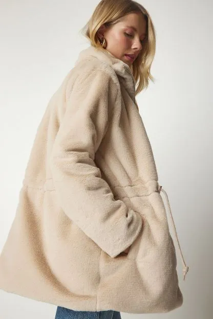 Women's Zipper Oversize Plush Coat