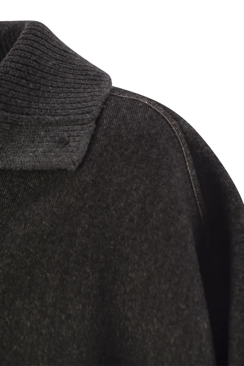 WOOL TURTLENECK CAPE